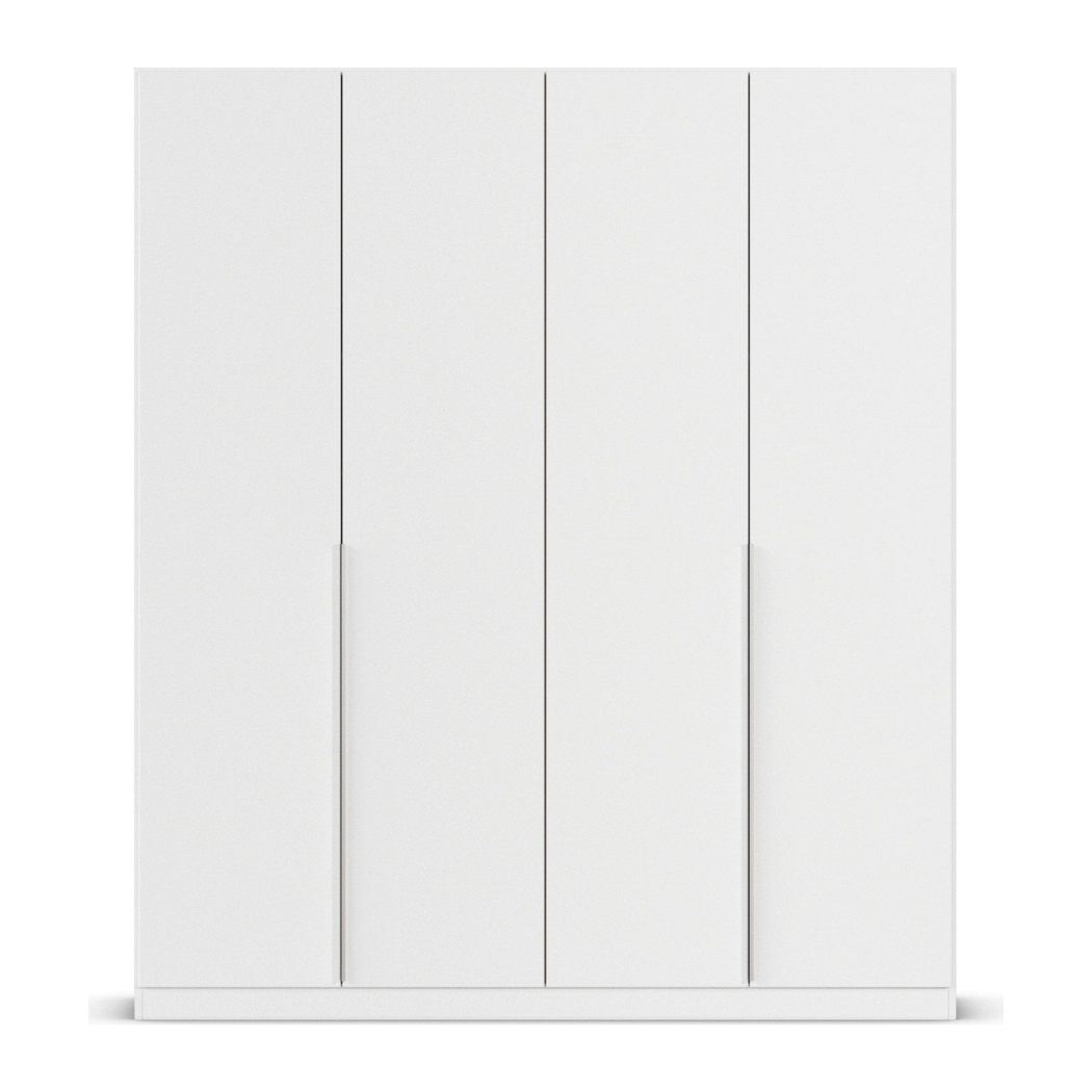 modern 4-door wardrobe in matte white