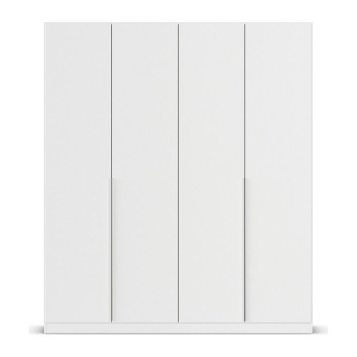 modern 4-door wardrobe in matte white