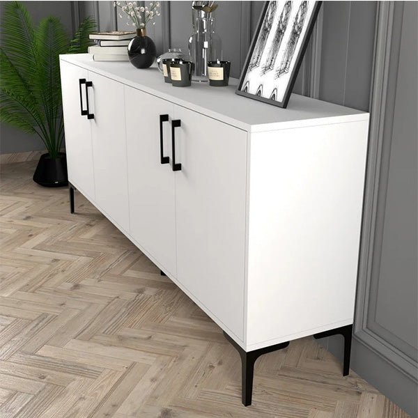 stylish white PU-finish sideboard crafted from mdf board