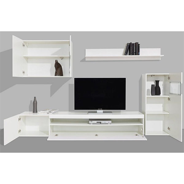 modern white tv unit design for living room