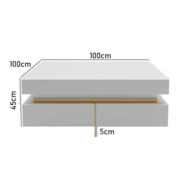 Premium white coffee table with dimension