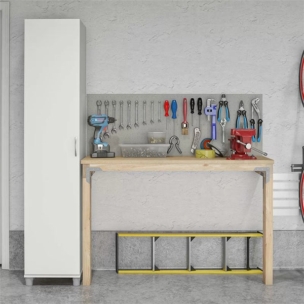 trendy single-door wardrobe for storage with silver handles