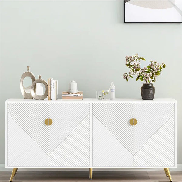 white premium sideboard with golden legs
