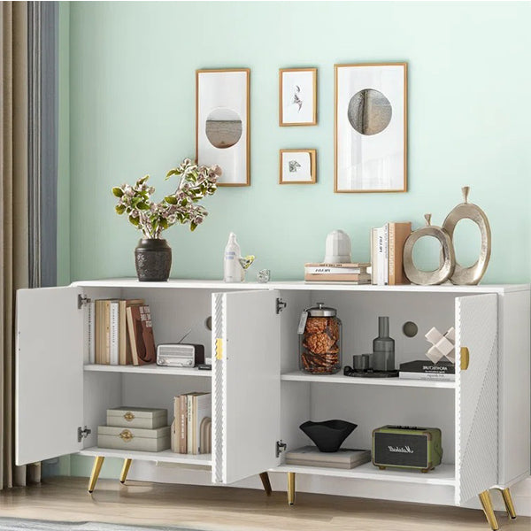 Premium white finish storage cabinet