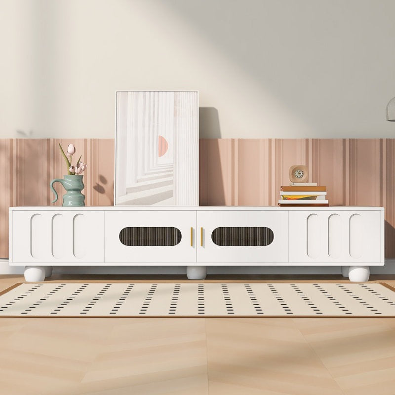 white Stic TV stand 