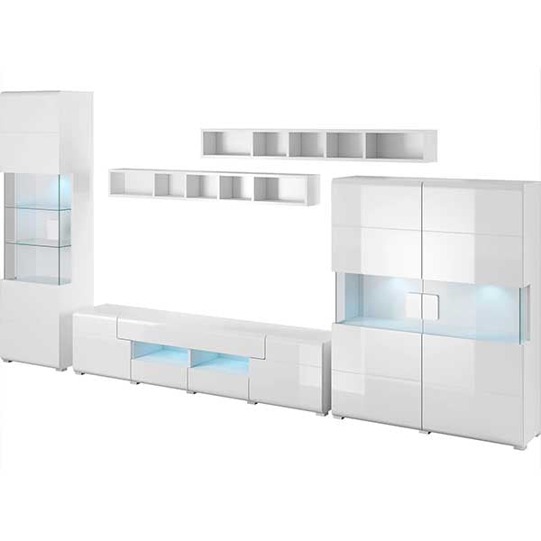 Tv unit set with 5 piece on a white background for large living room