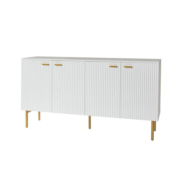 Premium white sideboard with gold accent