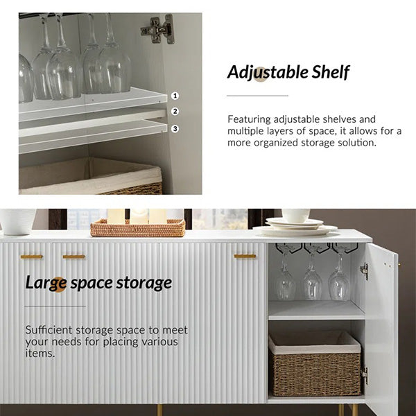 Modern white sideboard with adjustable shelf